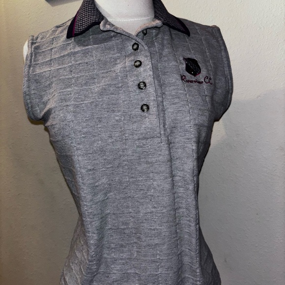 Vintage chic river view county club collard sweater vest size small - Picture 4 of 6